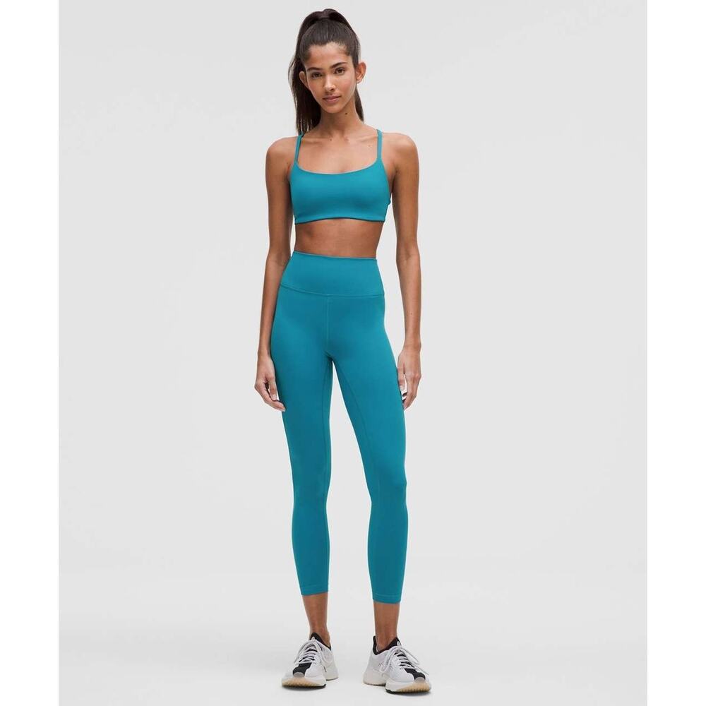 LULULEMON🔅SIZE 14🔅WUNDER TRAIN MESH PANEL HIGH RISE 25” L🔅HAWAIIAN BLUE